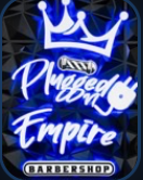 Plugged N Empire Barbershop logo